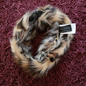 Leopard Faux Fur Headband One Size